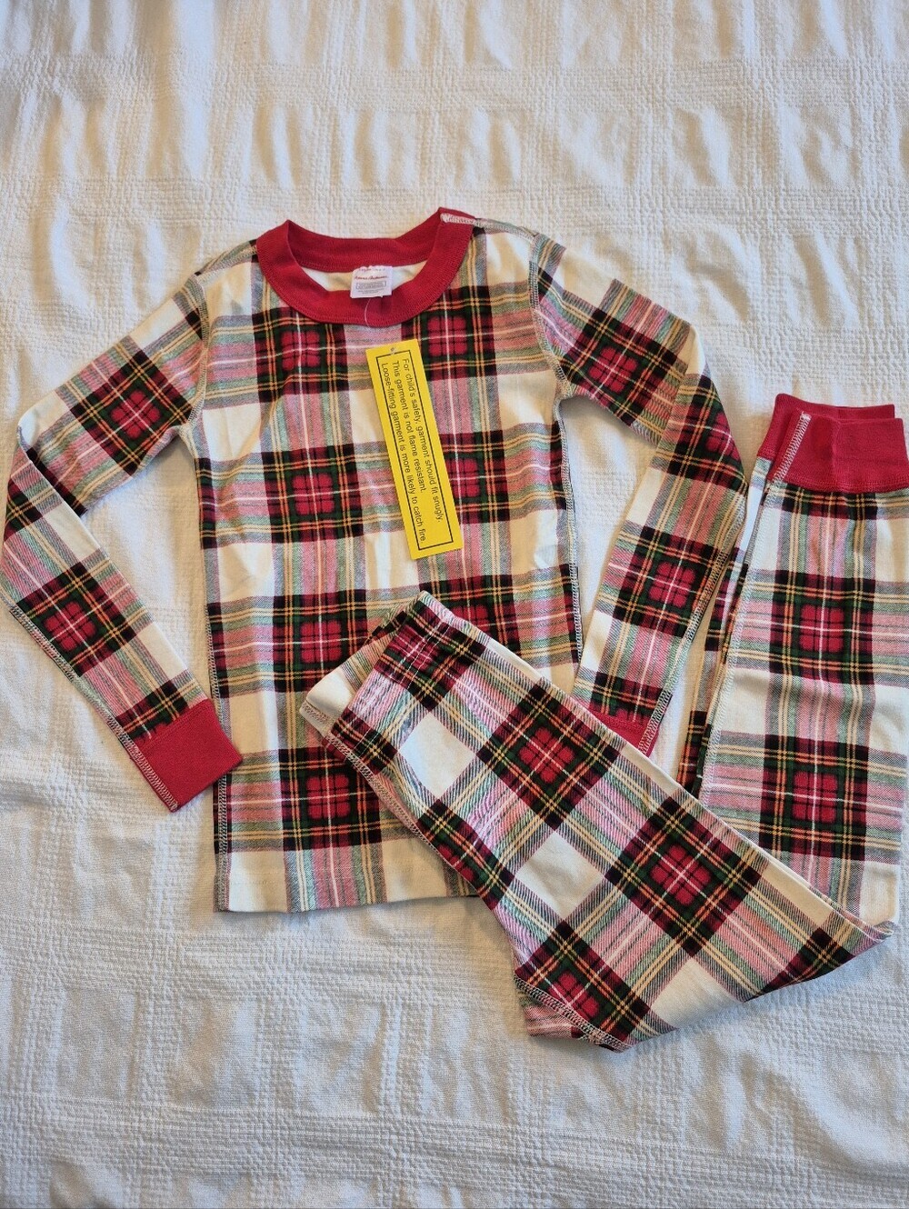 Hanna Andersson boys 120 or 6/7 plaid long sleeve pajama set NEW